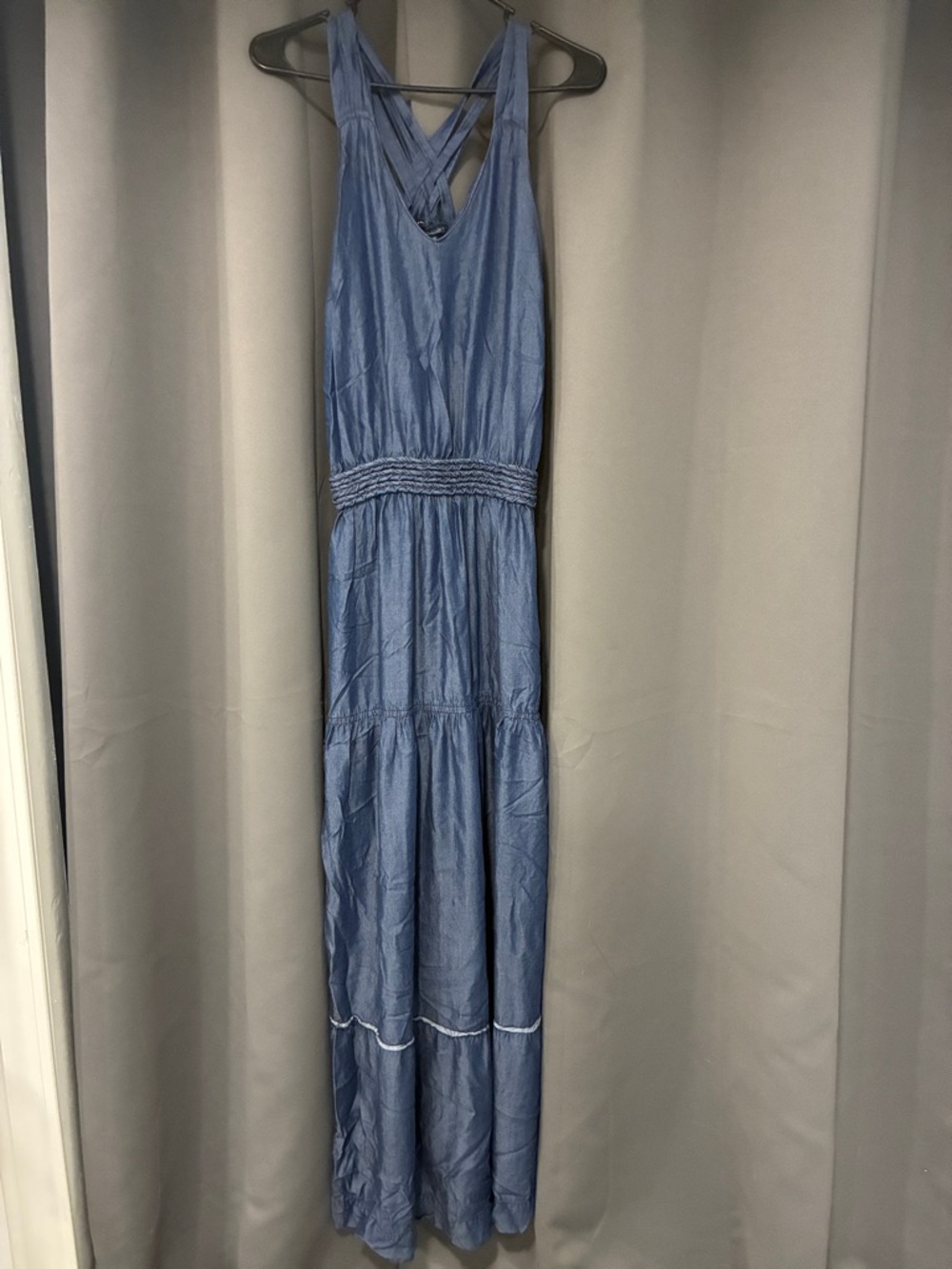INC International Concepts Tiered Maxi Dress with Smocked Waist
